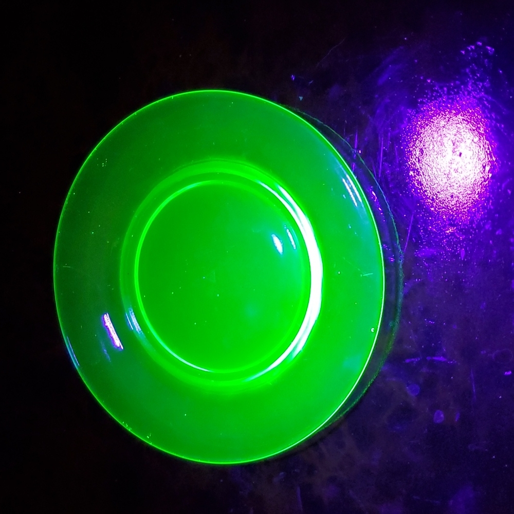 Vintage Green Depression Glass Desert plates